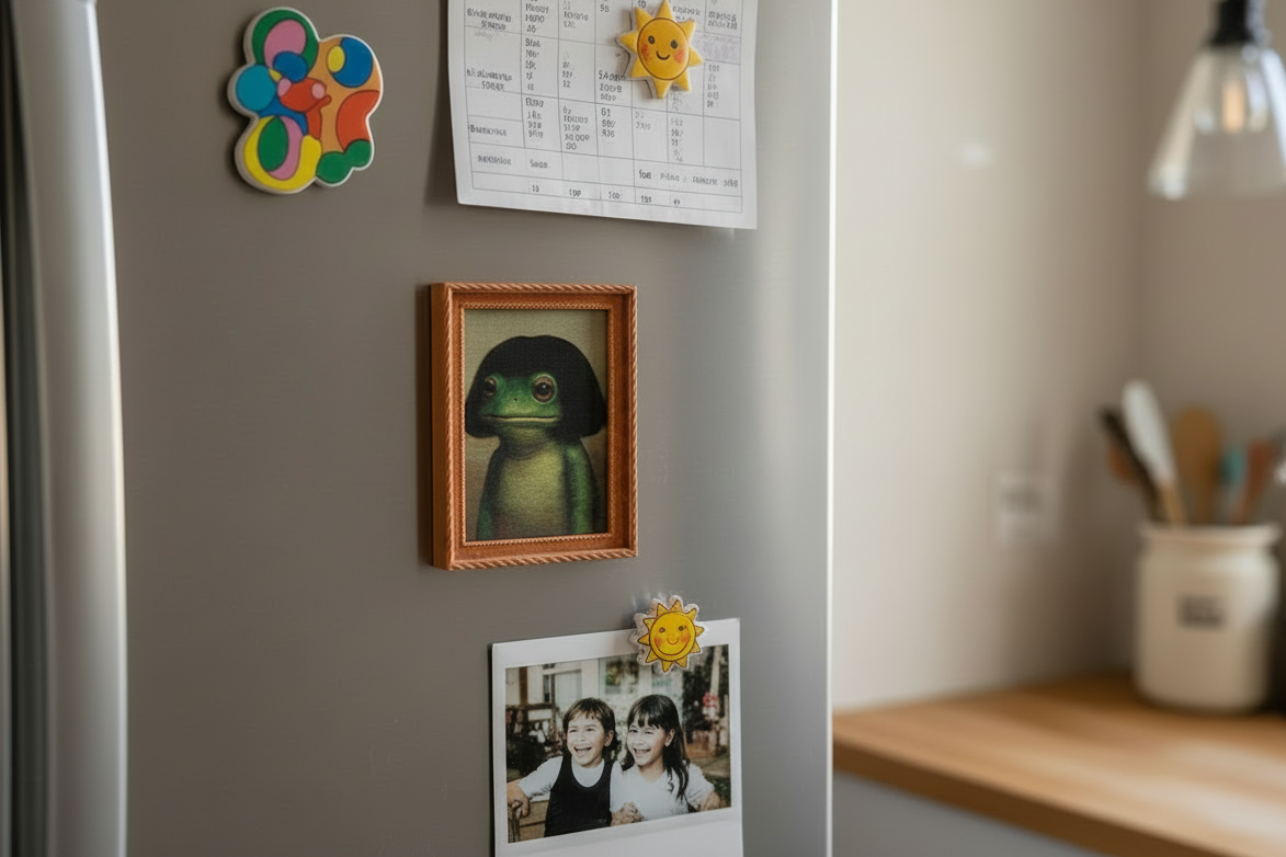 Frog Portrait Magnet - Brighter